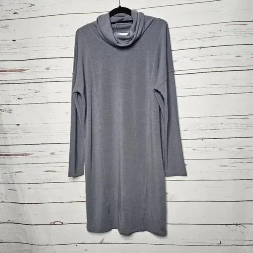 CAbi Cowl Neck Belted Dress Polyester Stretch Medium pullover luxury style soft - Picture 2 of 5